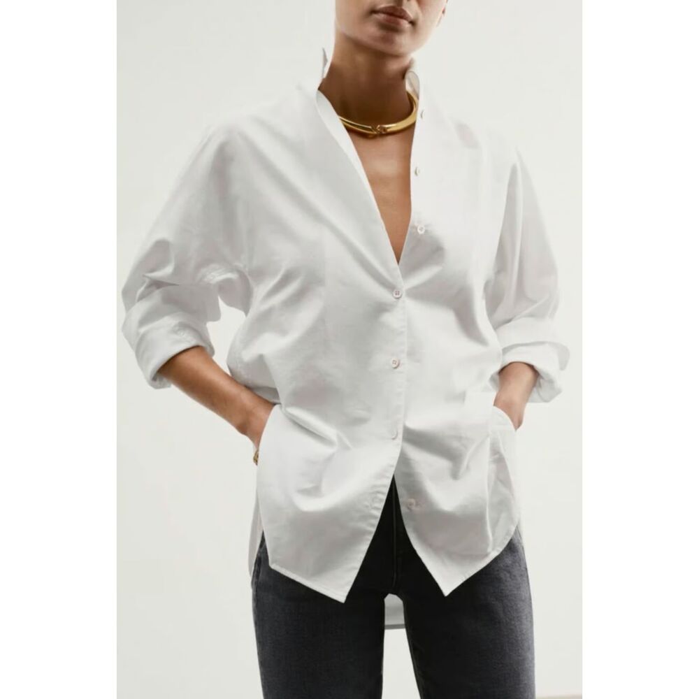AYR The Tate Button Down Shirt Oxford White Women’s Size Small | New With Tags